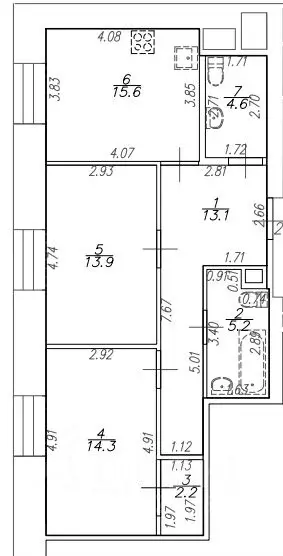 2-к кв. Санкт-Петербург просп. Малый Петроградской стороны, 79-81-83 ... - Фото 2