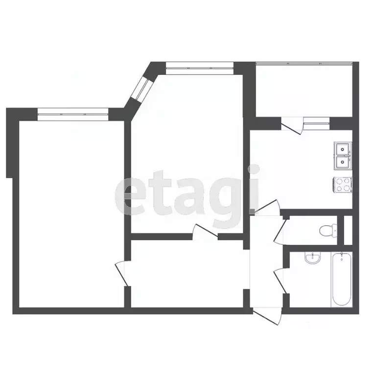 2-к кв. Тюменская область, Тюмень Широтная ул., 96к1 (57.0 м) - Фото 2