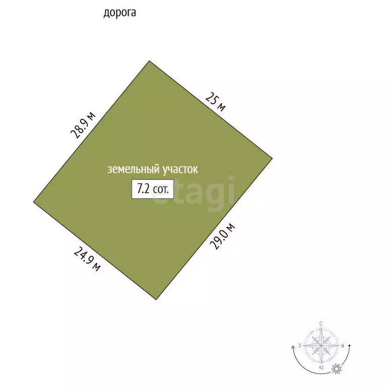 Участок в деревня Цибино, территория Цибино-1 (7 м) - Фото 1