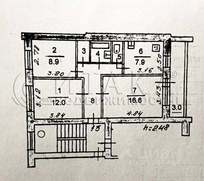 3-к кв. Псковская область, Псков ул. Алтаева, 11 (59.2 м) - Фото 0