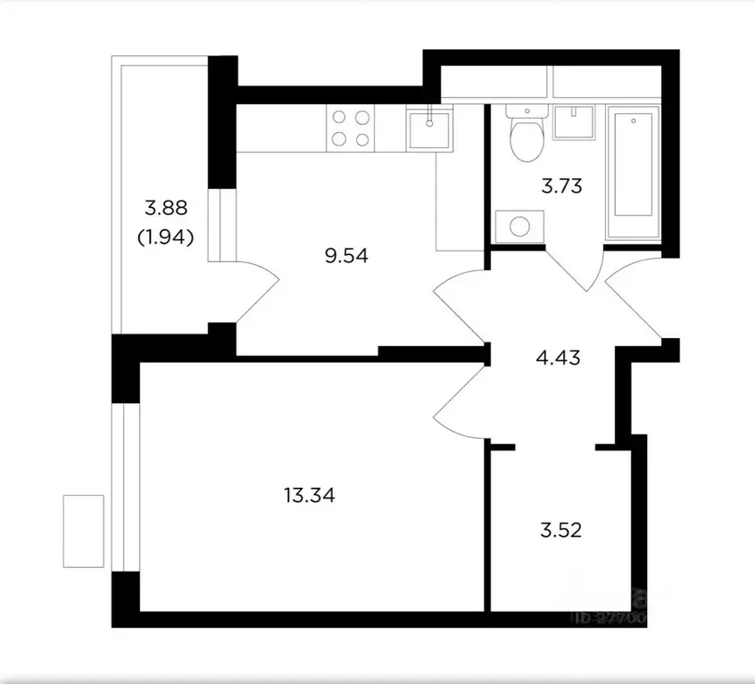 1-к кв. Московская область, Апрелевка Наро-Фоминский городской округ, ... - Фото 2