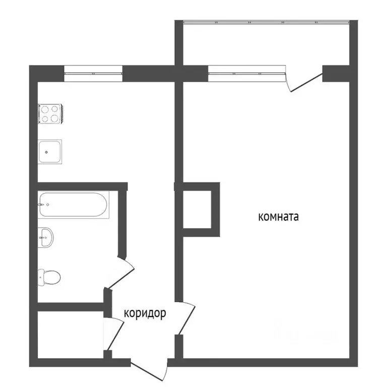 1-к кв. Севастополь ул. Маршала Геловани, 24 (30.6 м) - Фото 1