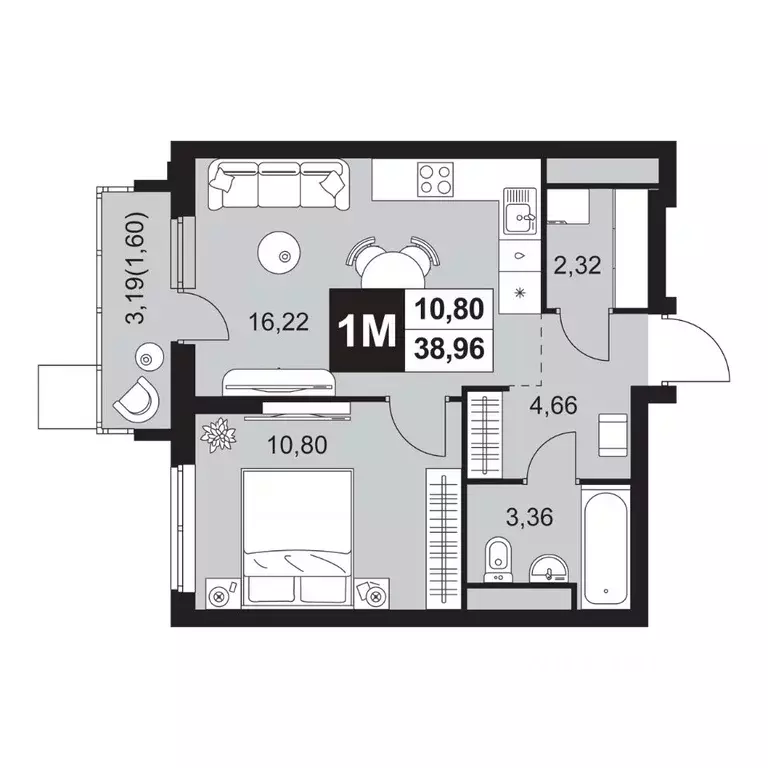 2-к кв. Пензенская область, Пенза Тепличный мкр, Прованс жилой ... - Фото 1