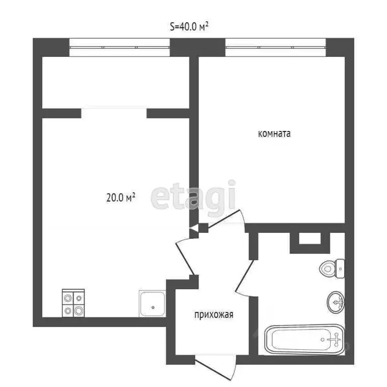1-к кв. Тюменская область, Тюмень ул. Алматинская, 4 (40.3 м) - Фото 2