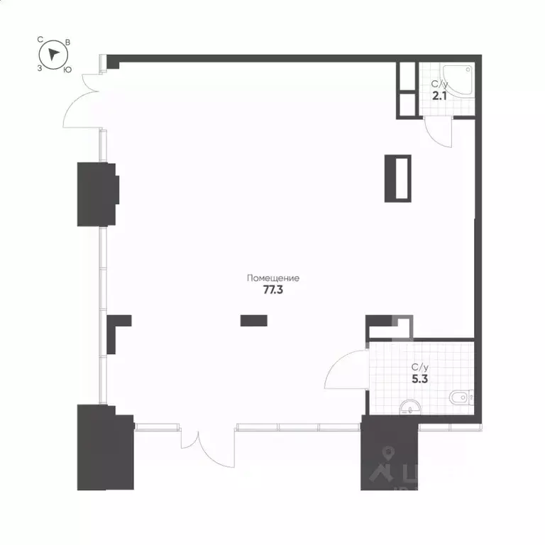 Торговая площадь в Москва 4-я оч., Шагал жилой комплекс, 3.2 (85 м) - Фото 1