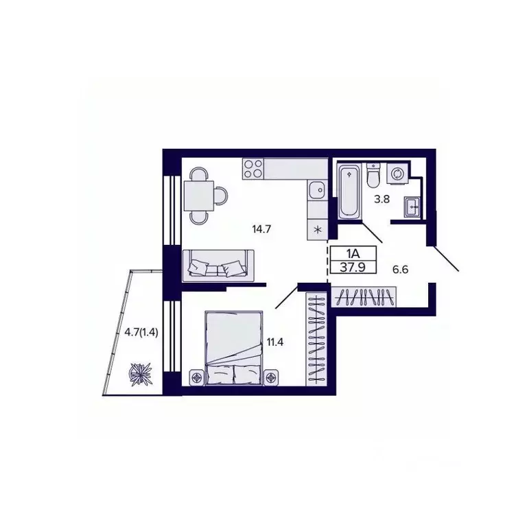1-к кв. Хабаровский край, Хабаровск ул. Карла Маркса, 96/1 (37.89 м) - Фото 1