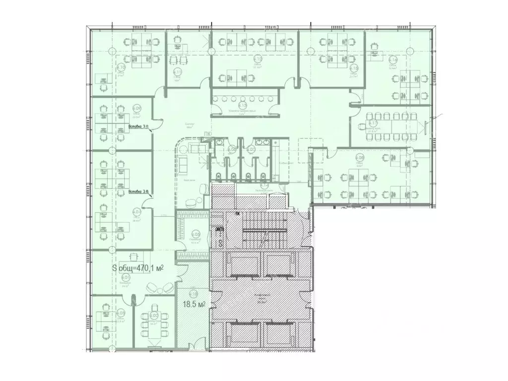 Офис в Москва Киевское шоссе, 22-й км, 6Ас2 (520 м) - Фото 1