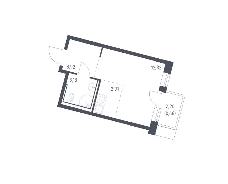 Продаётся квартира-студия, 22.94 м - Фото 0