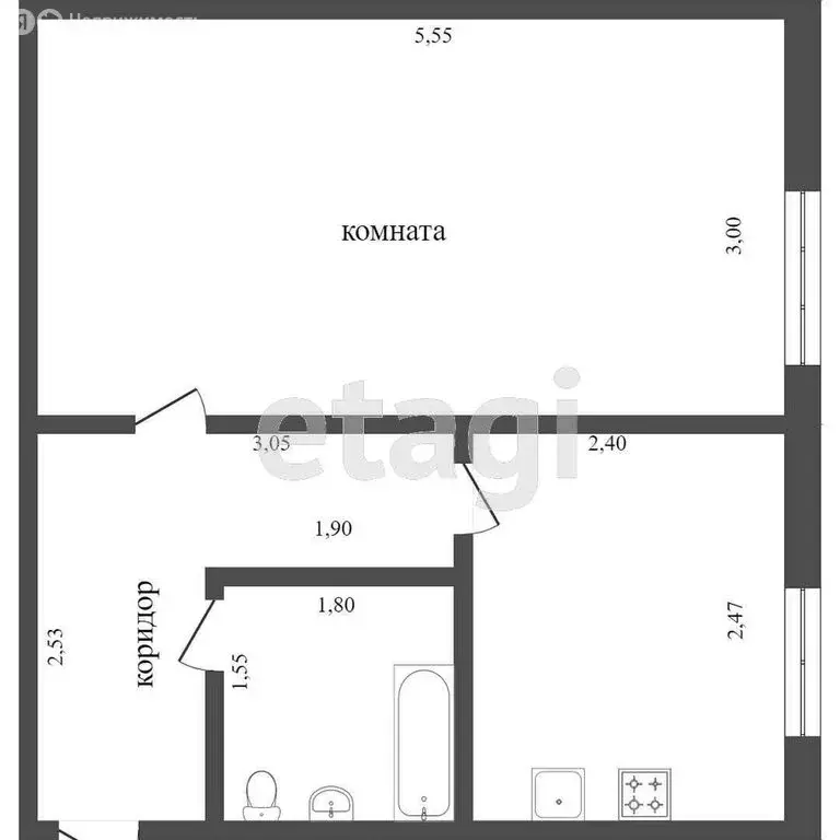 Квартира-студия: Тамбов, улица Студенецкая Набережная, 65 (26 м) - Фото 0
