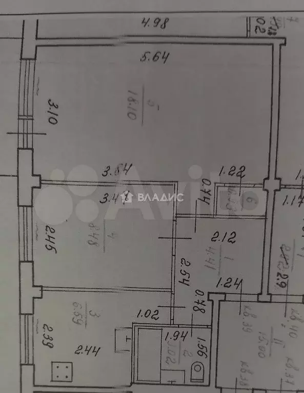 2-к. квартира, 41,5 м, 5/5 эт. - Фото 0