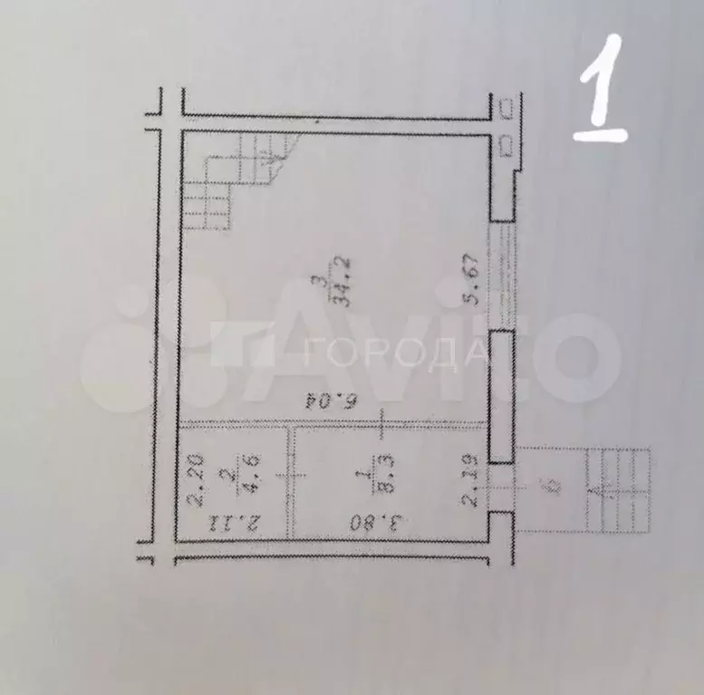 3-к. квартира, 90,4 м, 1/2 эт. - Фото 0