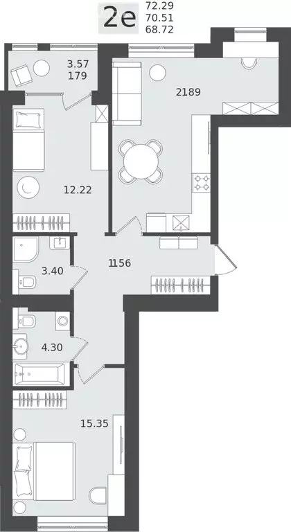 Квартира-студия: Калининградская область, Пионерский (70.51 м) - Фото 1