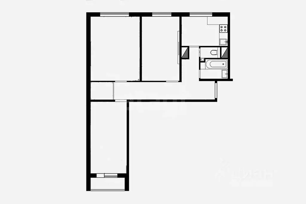 3-к кв. Тульская область, Тула Курковая ул., 11 (64.5 м) - Фото 2