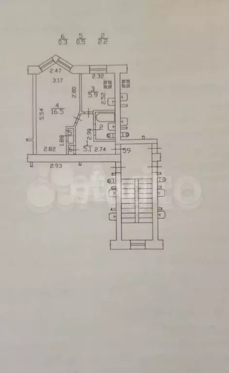 1-к. квартира, 30,5 м, 5/5 эт. - Фото 0