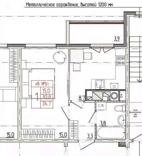 1-к кв. Костромская область, Кострома пос. Октябрьский, ул. Мира, 32 ... - Фото 2