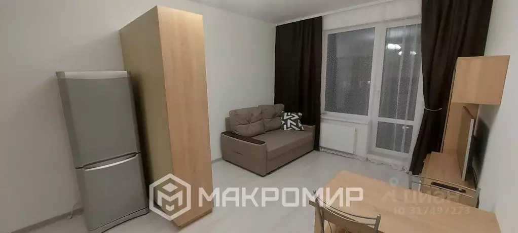 Студия Санкт-Петербург ул. Верхне-Каменская, 11к1 (25.0 м) - Фото 1