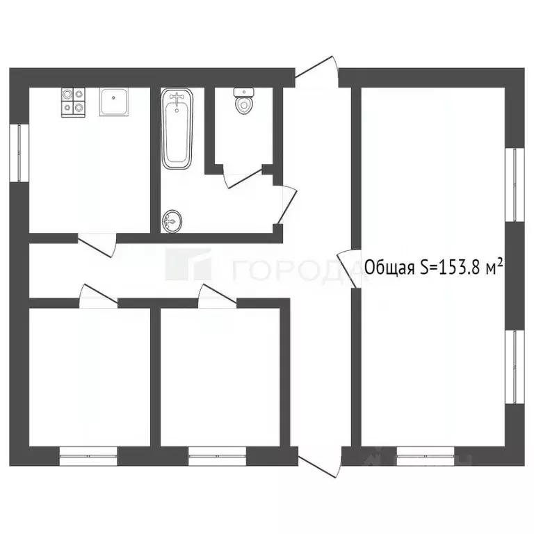 Дом в Кемеровская область, Новокузнецк Ладожская ул., 95 (154 м) - Фото 1