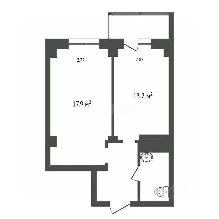 1-к кв. Красноярский край, Красноярск Соколовская ул., 78 (40.3 м) - Фото 2