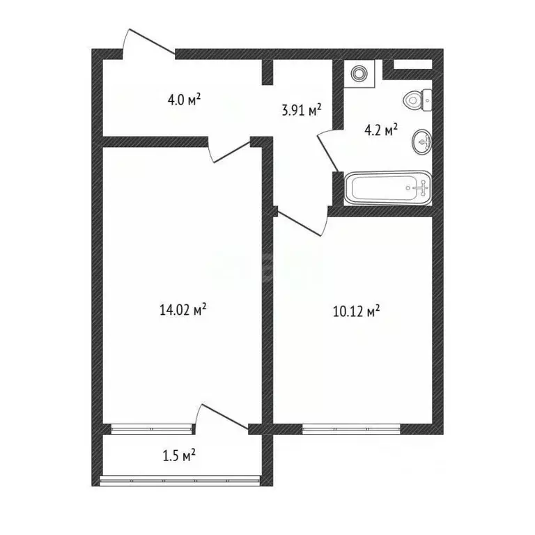 1-к кв. Тверская область, Тверь Новочеркасская ул., 53 (35.6 м) - Фото 2