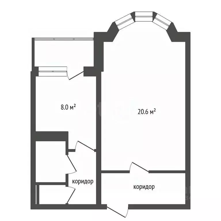 1-к кв. Воронежская область, Воронеж ул. Коренцова, 5 (39.9 м) - Фото 2