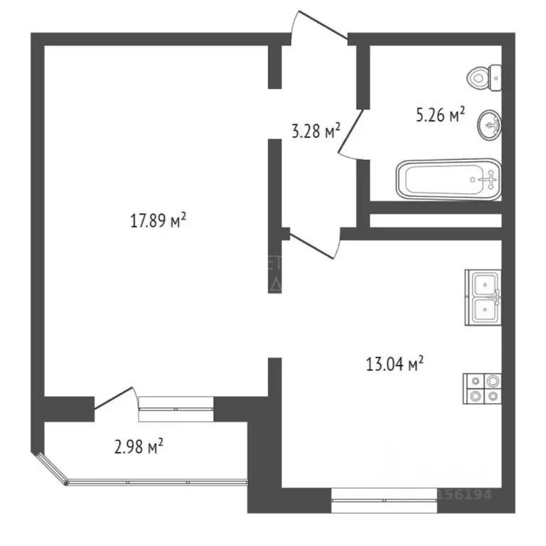 1-к кв. Тюменская область, Тюмень ул. Монтажников, 40 (39.0 м) - Фото 1