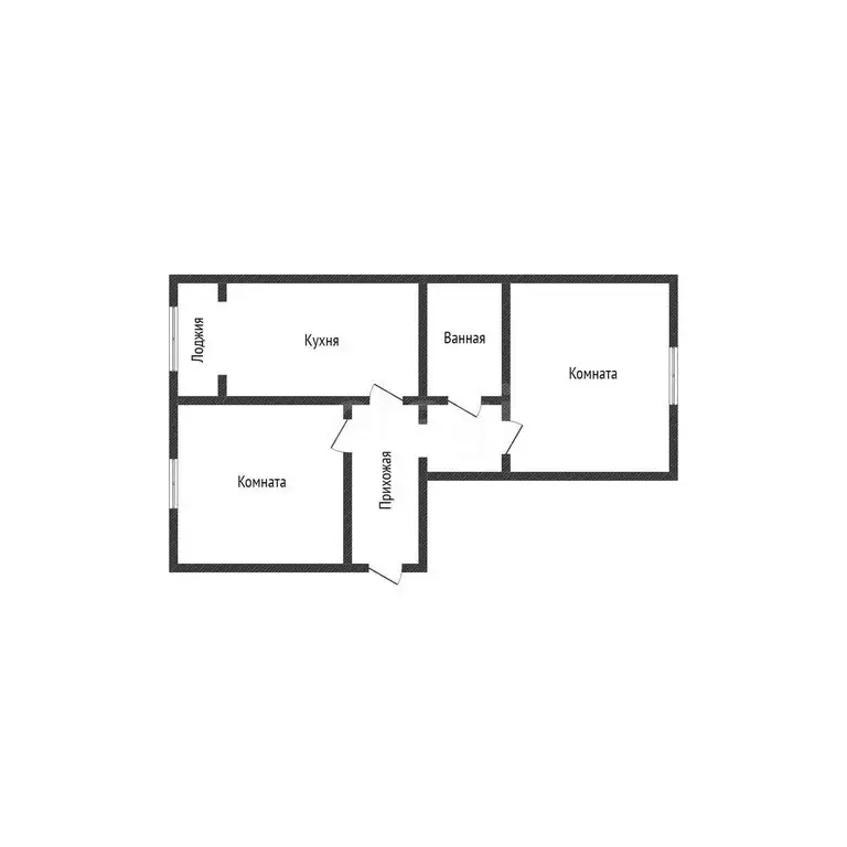 2-комнатная квартира: посёлок городского типа Яблоновский, улица ... - Фото 1