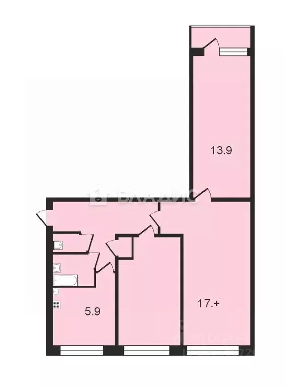 3-к кв. Владимирская область, Владимир Суздальский просп., 15А (58.6 ... - Фото 2