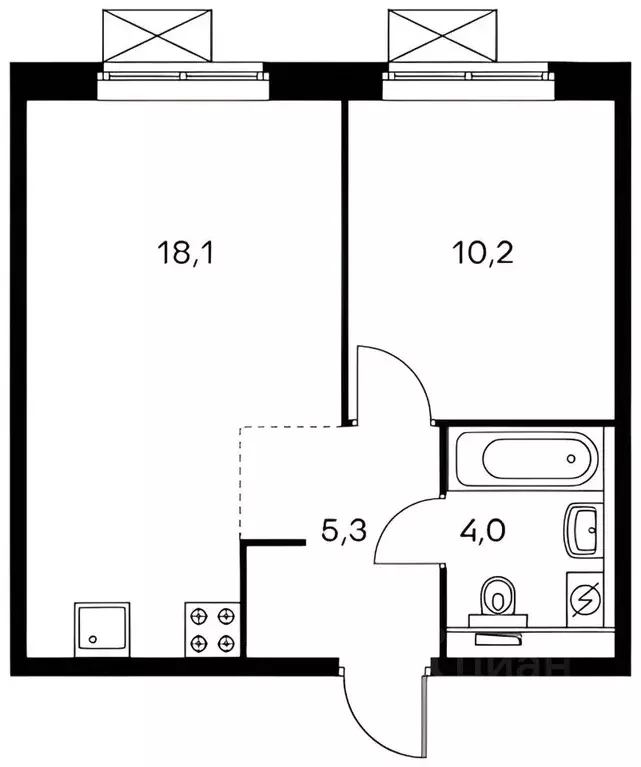 1-к кв. Московская область, Котельники Парковый мкр, 1к20 (38.9 м) - Фото 2