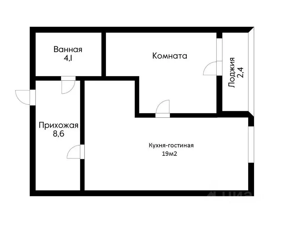 1-к кв. Краснодарский край, Краснодар ул. Цезаря Куникова, 24к1 (44.0 ... - Фото 1