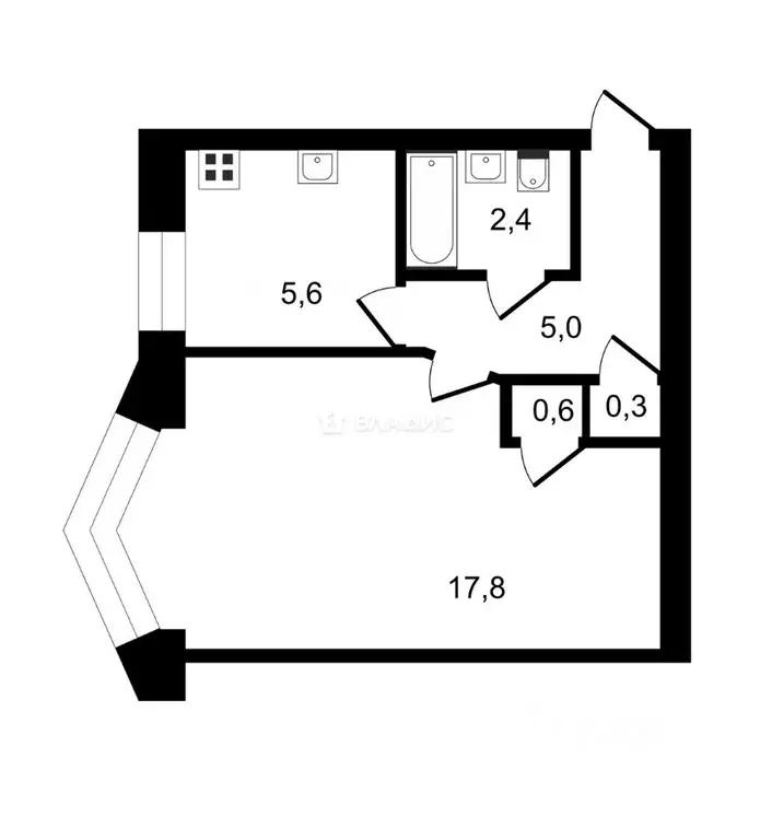1-к кв. Санкт-Петербург Парголовская ул., 10 (31.7 м) - Фото 1
