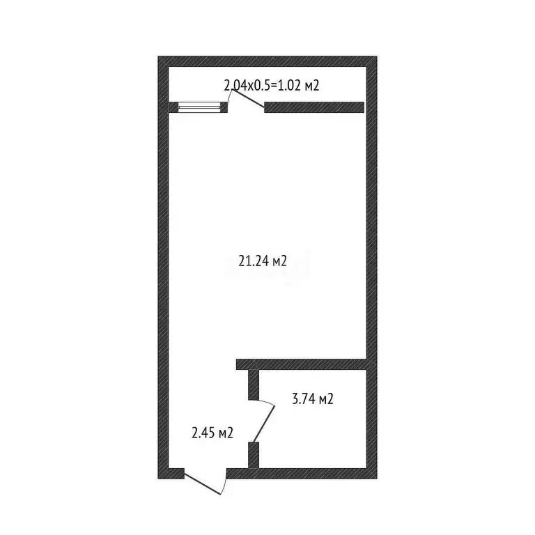 1-комнатная квартира: посёлок Краснодарский, 66к2 (21.4 м) - Фото 0