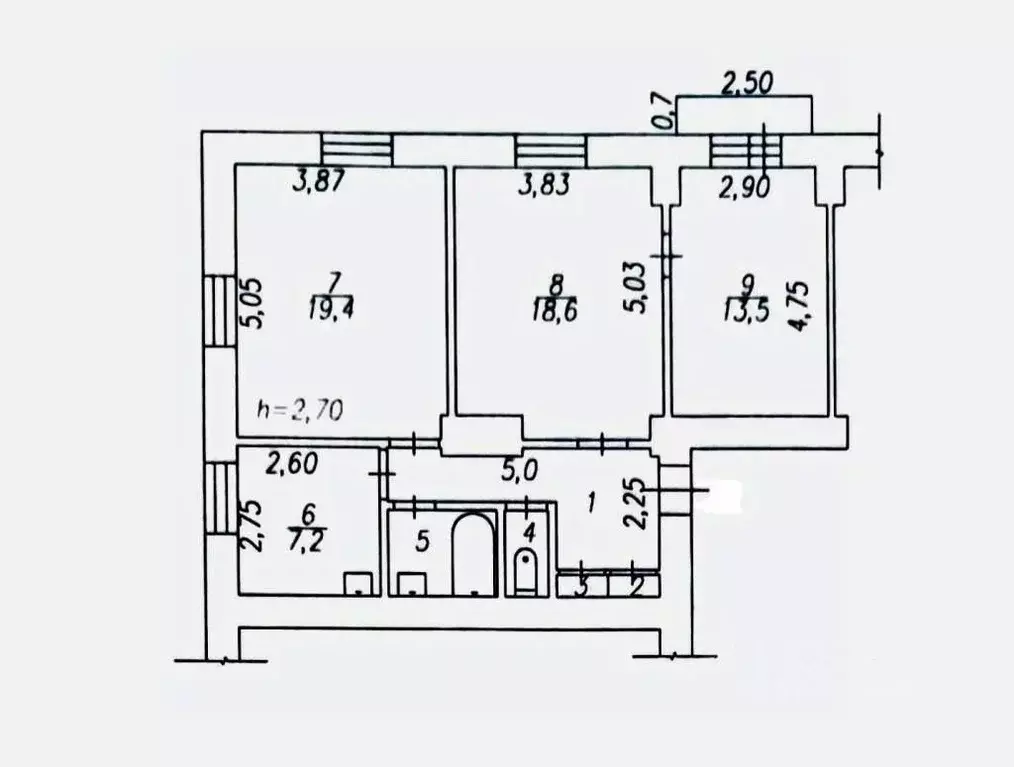 3-к кв. Кемеровская область, Новокузнецк ул. Чекалина, 10 (71.0 м) - Фото 2