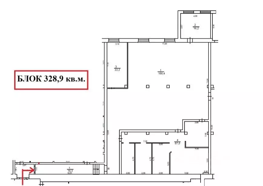Помещение свободного назначения (335 м) - Фото 2