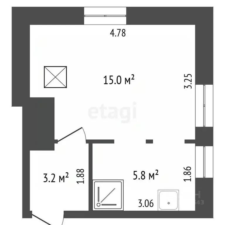 1-к кв. Псковская область, Печоры Железнодорожная ул., 12 (24.0 м) - Фото 2