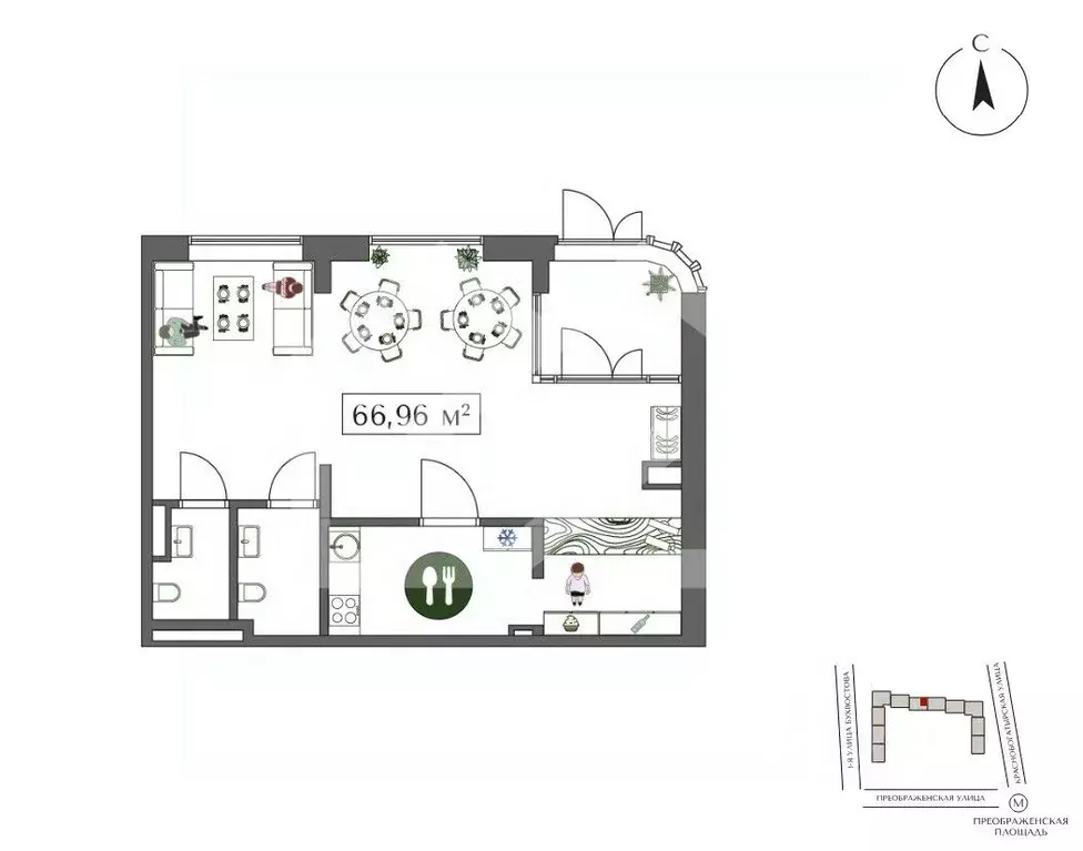 Торговая площадь в Москва ул. 1-я Бухвостова, 2к3 (67 м) - Фото 2