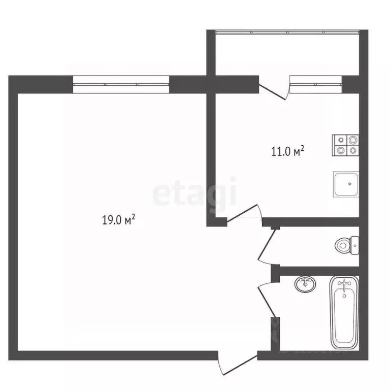 1-к кв. Тамбовская область, Тамбов Советская ул., 190Ак3 (39.2 м) - Фото 2