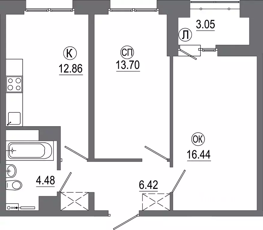2-к кв. Иркутская область, Иркутск ИВАТУ городок, Авиатор жилой ... - Фото 1