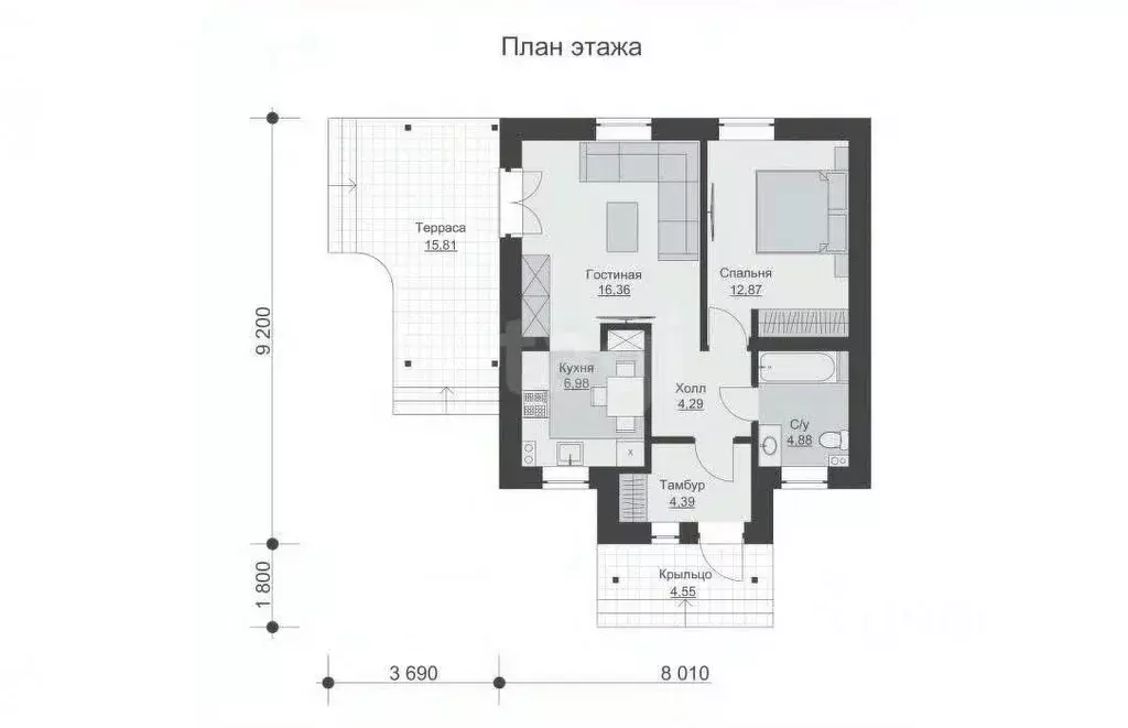 Дом в Крым, Феодосия муниципальный округ, с. Береговое ул. Пирогова ... - Фото 1