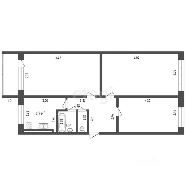 3-к кв. Марий Эл, Йошкар-Ола Первомайская ул., 116 (67.0 м) - Фото 1