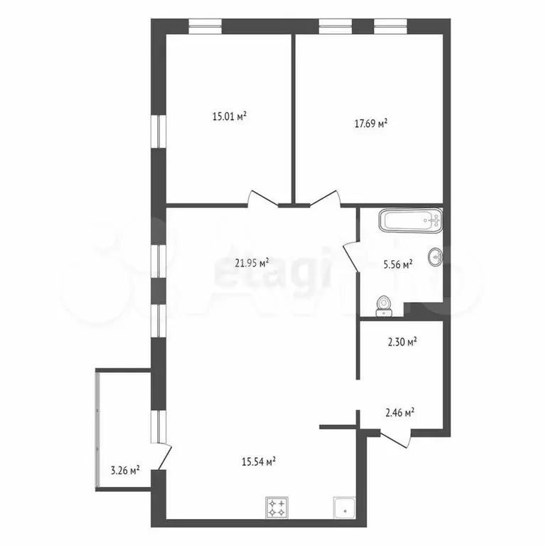 3-к. квартира, 80,5 м, 5/7 эт. - Фото 0