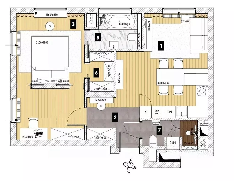 2-к кв. Москва Ходынская ул., 2 (72.0 м) - Фото 2