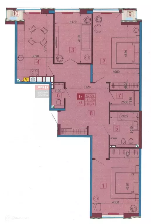Продаётся 3-к квартира, 116.7 м - Фото 0