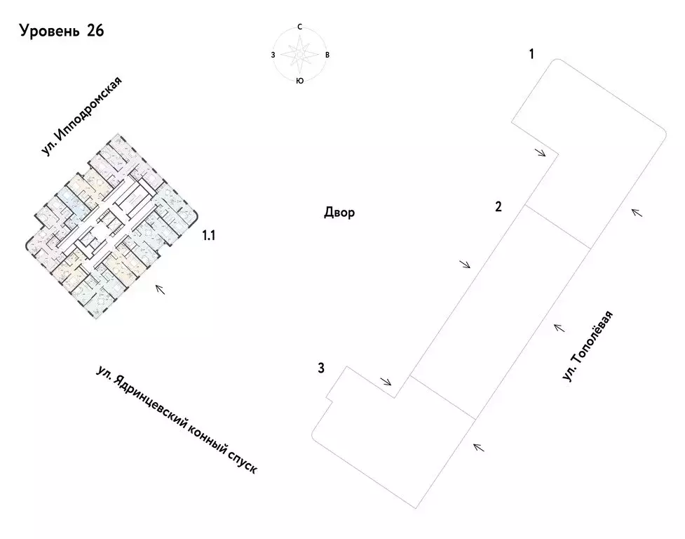 2-комнатная квартира: Новосибирск, Тополёвая улица, с21 (70.35 м) - Фото 0