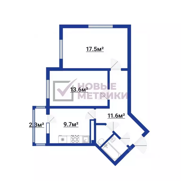 2-к кв. Санкт-Петербург ул. Оптиков, 49к2 (58.0 м) - Фото 2