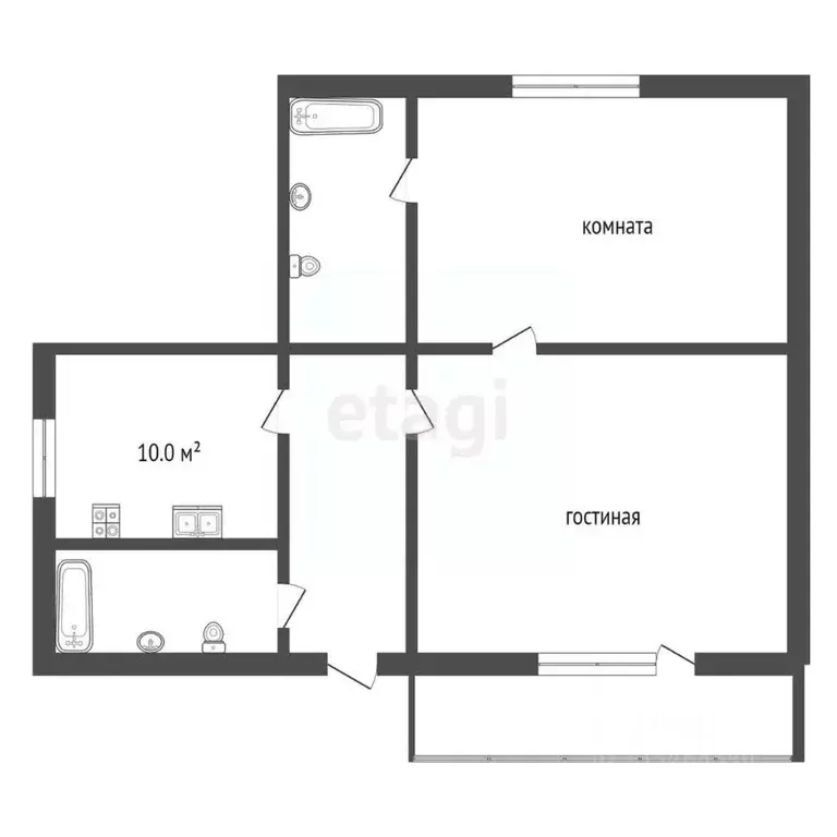 2-к кв. Крым, Ялта муниципальный округ, Гурзуф пгт ул. Константина ... - Фото 2