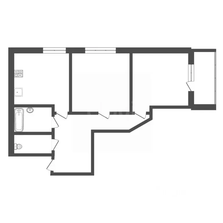 2-к кв. Тульская область, Тула Новомосковская ул., 12 (62.3 м) - Фото 2