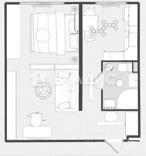 1-к кв. Москва ул. Рокотова, 8К2 (32.3 м) - Фото 2