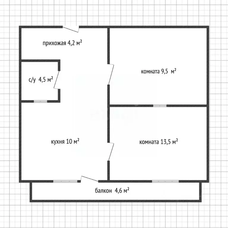2-к кв. Адыгея, Гиагинская ст-ца ул. Заводская, 1К (46.3 м) - Фото 2