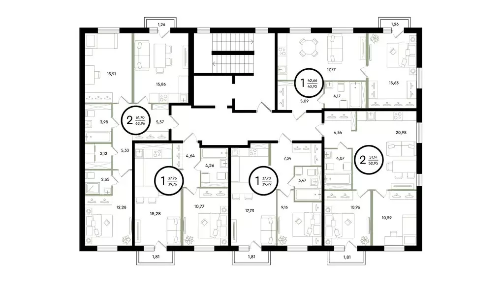 2-комнатная квартира: Тюмень, улица Александра Звягина, 3 (62.96 м) - Фото 1