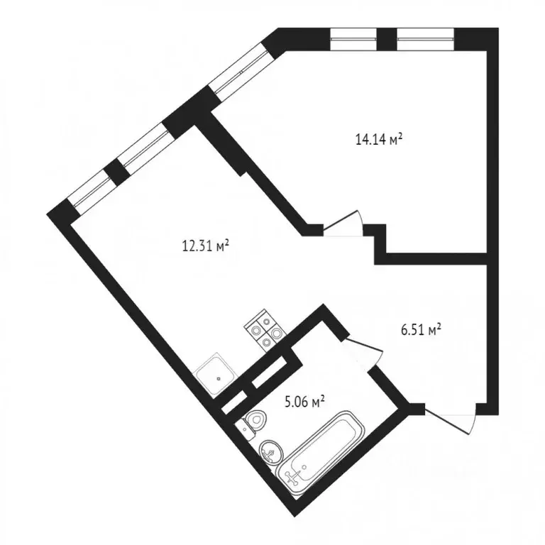 1-к кв. Тюменская область, Тюмень ул. Первооткрывателей, 10 (32.3 м) - Фото 2